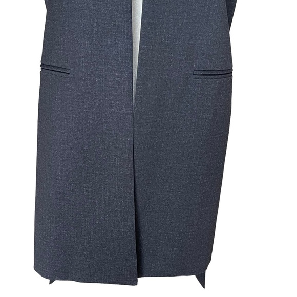 Cabi Women’s Drafting Charcoal Grey Vest Size S Step Hem Side Slits Lagenlook - Picture 7 of 13